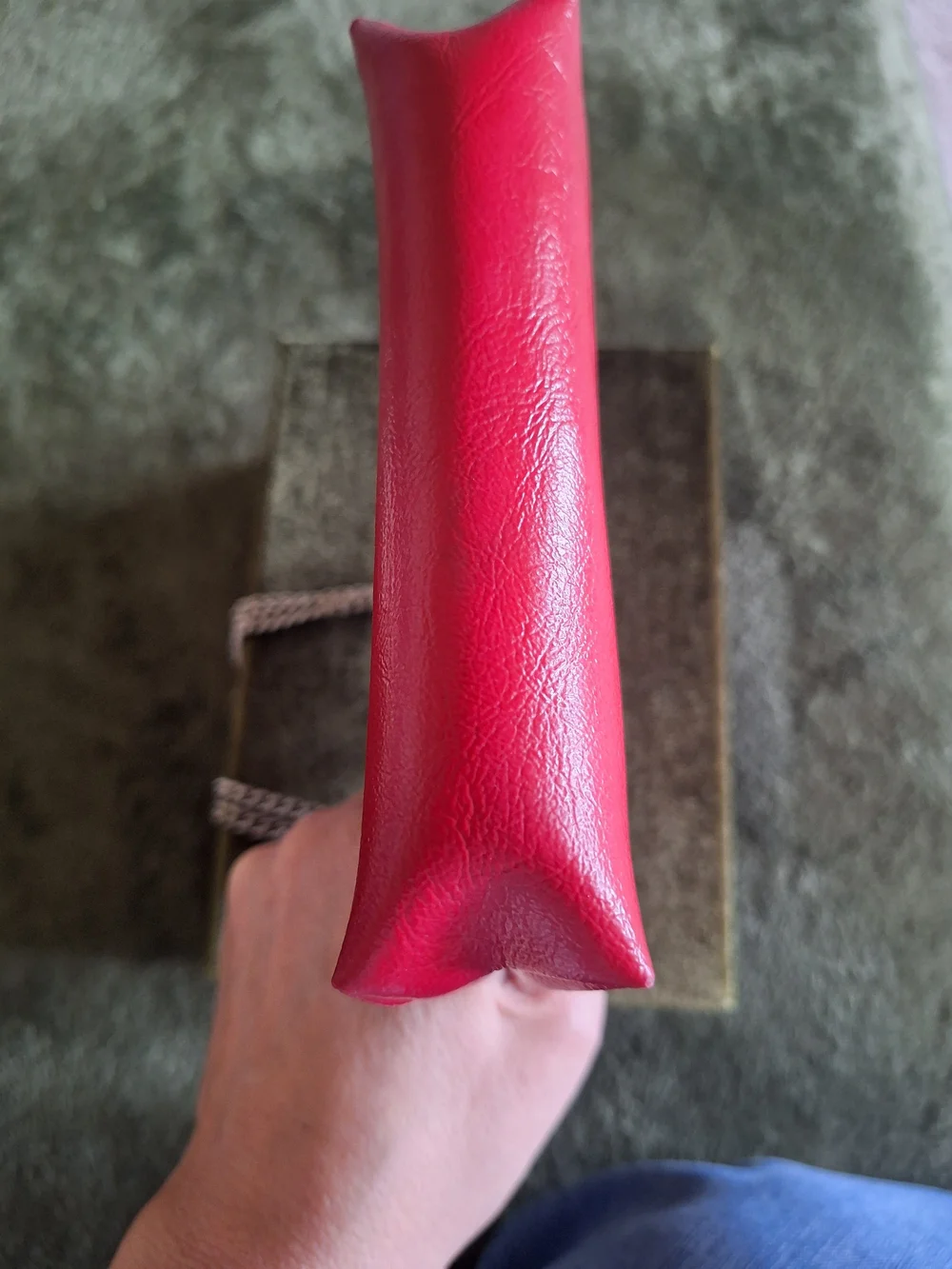 Red Vintage Evening Bag with Goldtone Frame